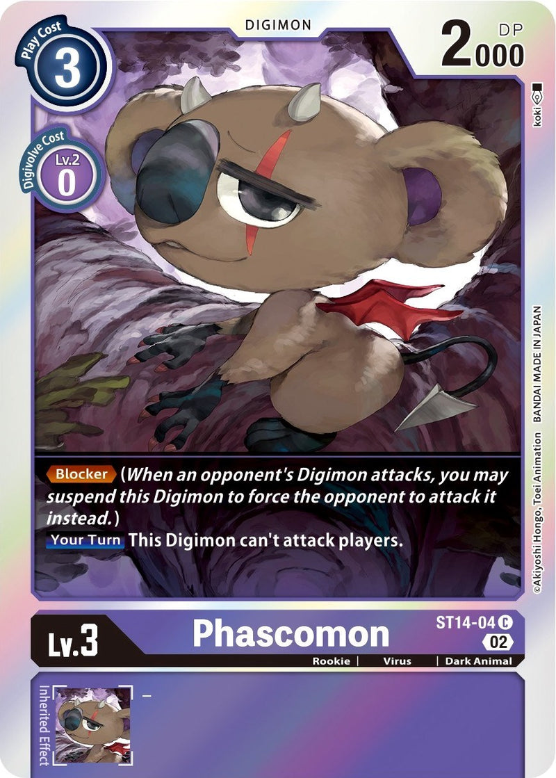 Phascomon [ST14-04] [Starter Deck: Beelzemon Advanced Deck Set] - Paradise Hobbies LLC