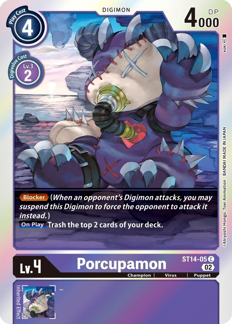 Porcupamon [ST14-05] [Starter Deck: Beelzemon Advanced Deck Set] - Paradise Hobbies LLC