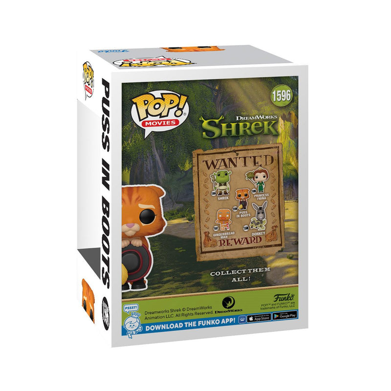 Funko Pop! Shrek DreamWorks 30th Anniversary Puss in Boots with Hat Vinyl Figure