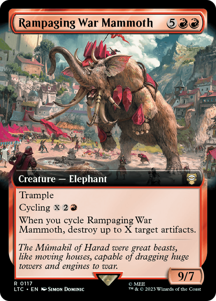 Rampaging War Mammoth (Extended Art) [The Lord of the Rings: Tales of Middle-Earth Commander] - Paradise Hobbies LLC