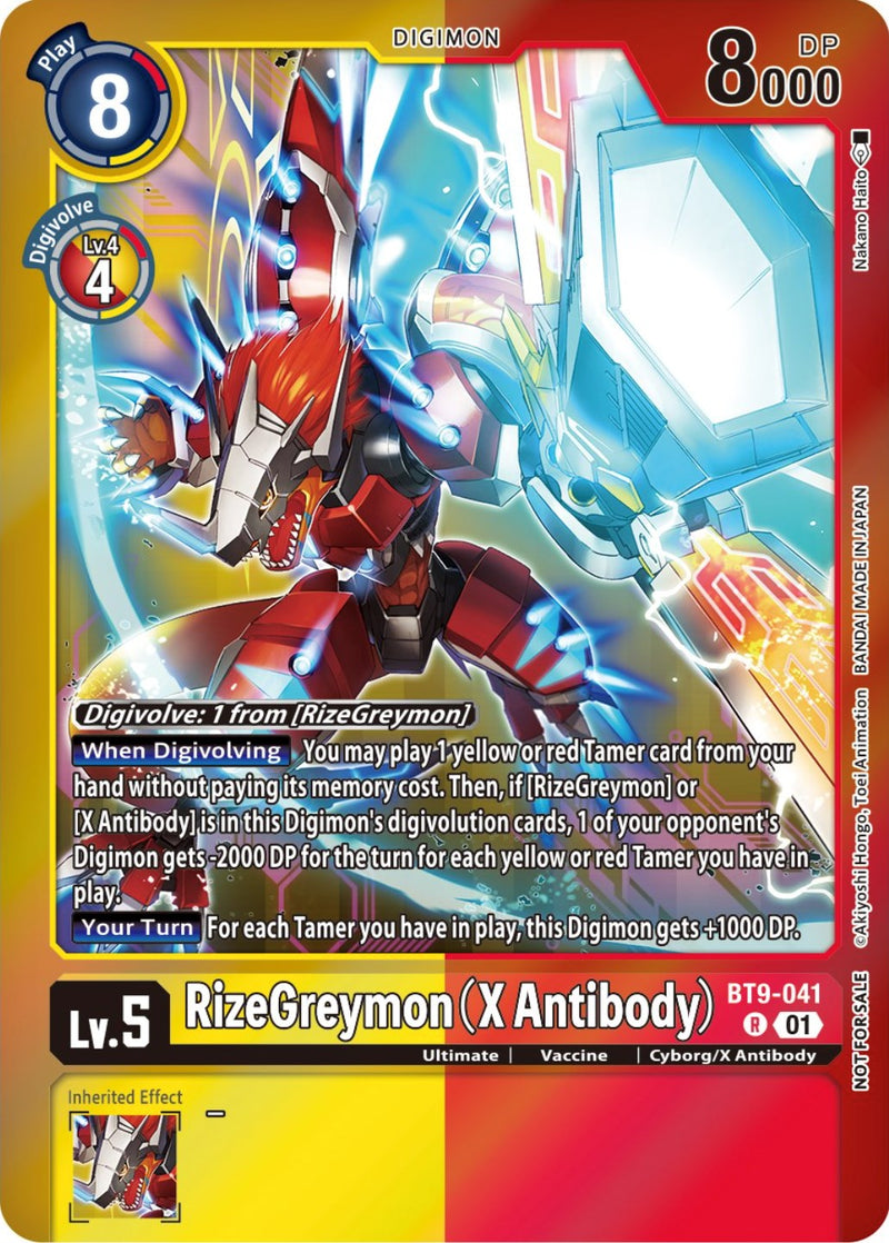 RizeGreymon (X Antibody) [BT9-041] (Event Pack 5) [X Record Promos] - Paradise Hobbies LLC