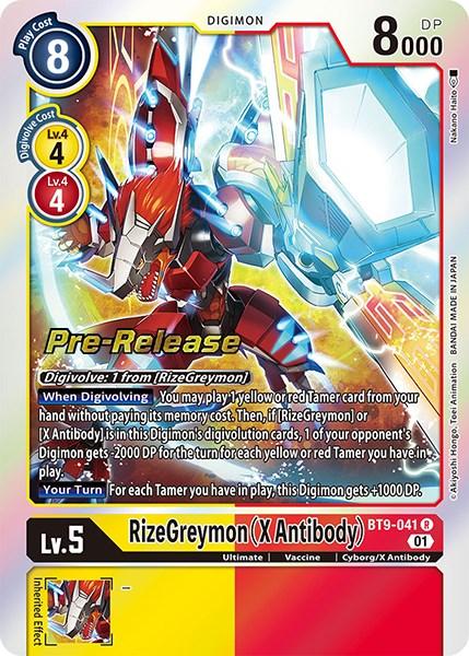 RizeGreymon (X Antibody) [BT9-041] [X Record Pre-Release Promos] - Paradise Hobbies LLC