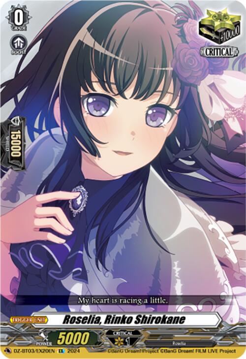 Roselia, Rinko Shirokane (DZ-BT03/EX20EN) [Dimensional Transcendence] - Paradise Hobbies LLC