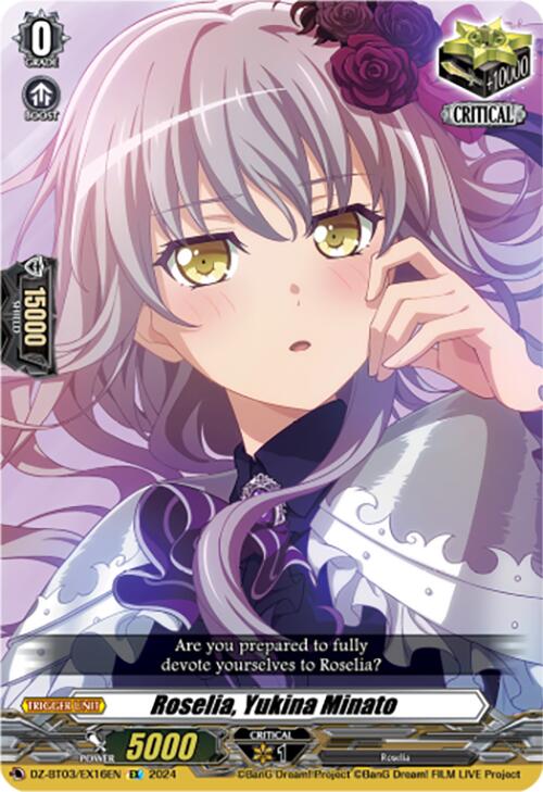 Roselia, Yukina Minato (DZ-BT03/EX16EN) [Dimensional Transcendence] - Paradise Hobbies LLC