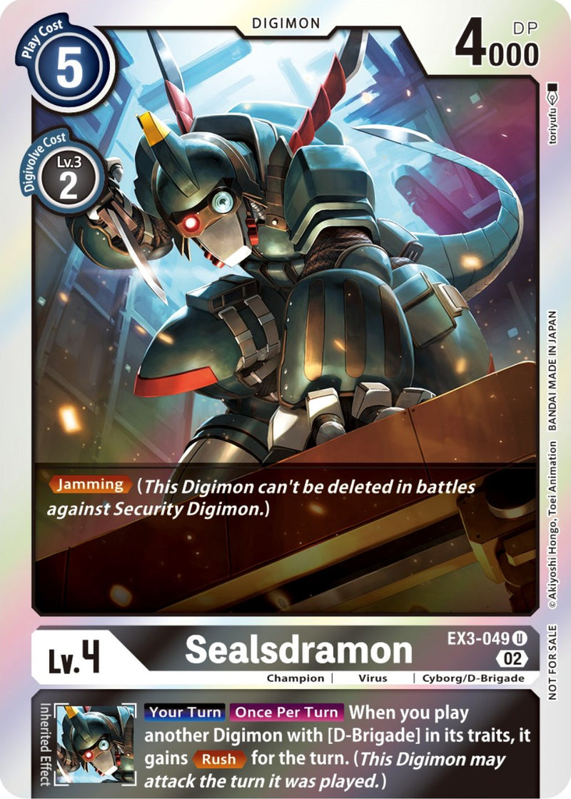 Sealsdramon [EX3-049] (Alternate Art) [Draconic Roar] - Paradise Hobbies LLC