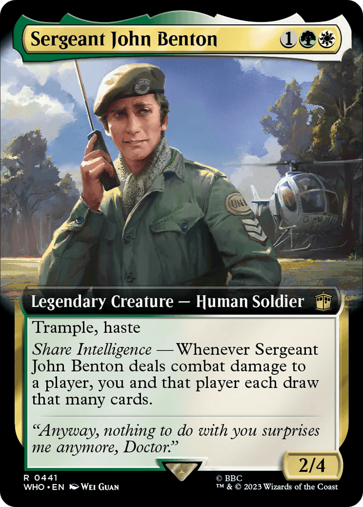 Sergeant John Benton (Extended Art) [Doctor Who] - Paradise Hobbies LLC