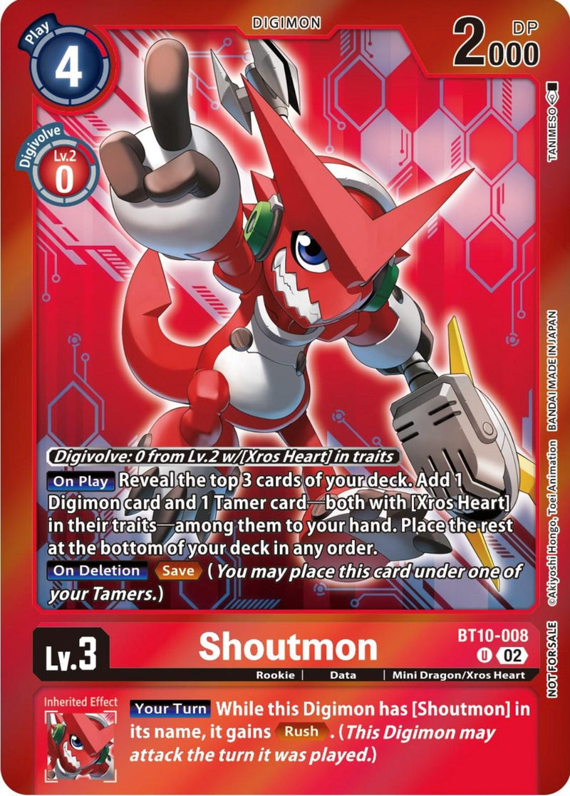 Shoutmon [BT10-008] (Event Pack 5) [Xros Encounter Promos] - Paradise Hobbies LLC