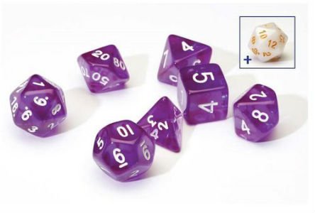 SIRIUS DICE 7CT: Purple Translucent