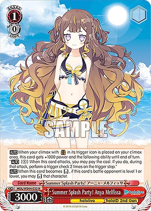 Summer Splash Party! Anya Melfissa (HOL/WE44-E32 N) [hololive production Summer Collection Premium Booster] - Paradise Hobbies LLC