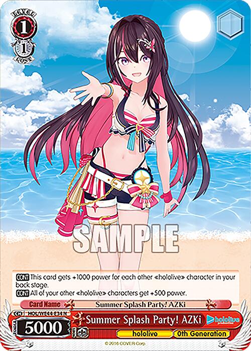 Summer Splash Party! AZKi (HOL/WE44-E34 N) [hololive production Summer Collection Premium Booster] - Paradise Hobbies LLC