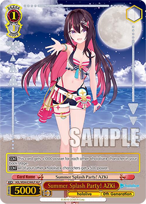 Summer Splash Party! AZKi (HOL/WE44-E34HLP HLP) [hololive production Summer Collection Premium Booster] - Paradise Hobbies LLC