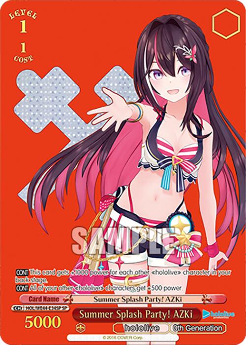 Summer Splash Party! AZKi (HOL/WE44-E34SP SP) [hololive production Summer Collection Premium Booster] - Paradise Hobbies LLC