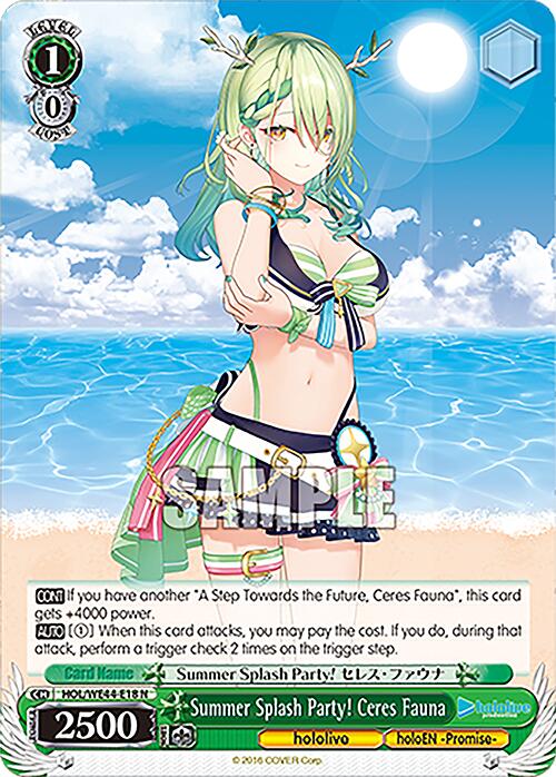 Summer Splash Party! Ceres Fauna (HOL/WE44-E18 N) [hololive production Summer Collection Premium Booster] - Paradise Hobbies LLC