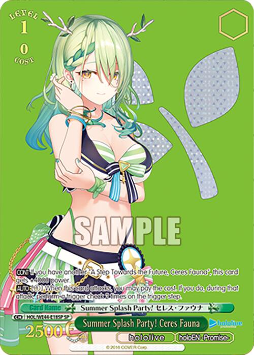 Summer Splash Party! Ceres Fauna (HOL/WE44-E18SP SP) [hololive production Summer Collection Premium Booster] - Paradise Hobbies LLC