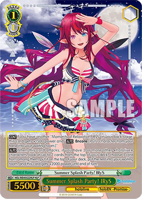 Summer Splash Party! IRyS (HOL/WE44-E22HLP HLP) [hololive production Summer Collection Premium Booster] - Paradise Hobbies LLC