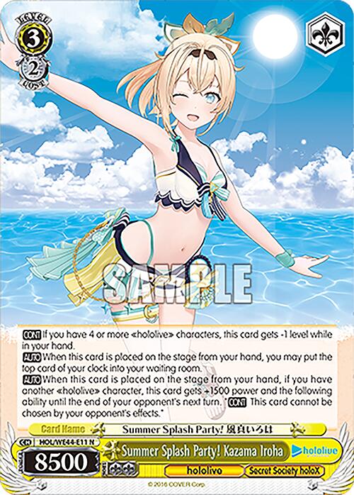 Summer Splash Party! Kazama Iroha (HOL/WE44-E11 N) [hololive production Summer Collection Premium Booster] - Paradise Hobbies LLC