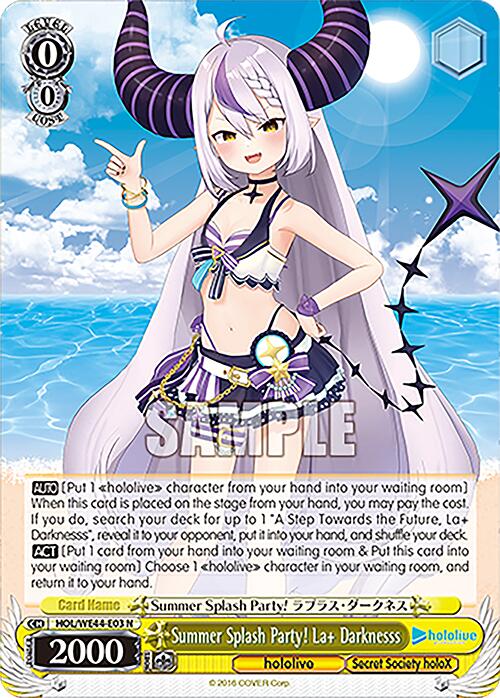 Summer Splash Party! La+ Darknesss (HOL/WE44-E03 N) [hololive production Summer Collection Premium Booster] - Paradise Hobbies LLC