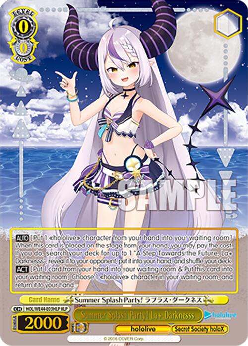 Summer Splash Party! La+ Darknesss (HOL/WE44-E03HLP HLP) [hololive production Summer Collection Premium Booster] - Paradise Hobbies LLC