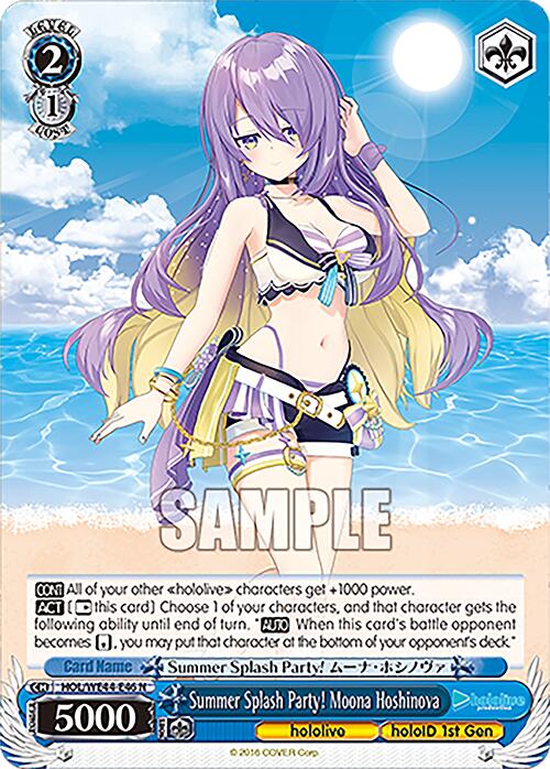 Summer Splash Party! Moona Hoshinova (HOL/WE44-E46 N) [hololive production Summer Collection Premium Booster] - Paradise Hobbies LLC