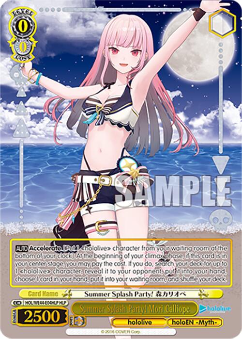 Summer Splash Party! Mori Calliope (HOL/WE44-E04HLP HLP) [hololive production Summer Collection Premium Booster] - Paradise Hobbies LLC