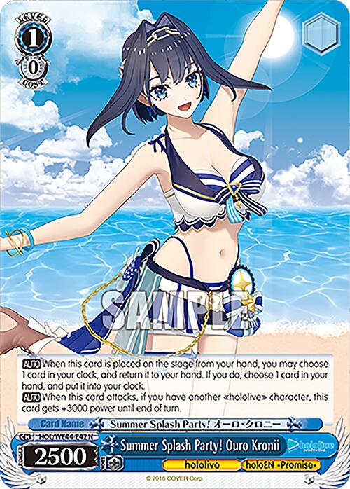 Summer Splash Party! Ouro Kronii (HOL/WE44-E42 N) [hololive production Summer Collection Premium Booster] - Paradise Hobbies LLC