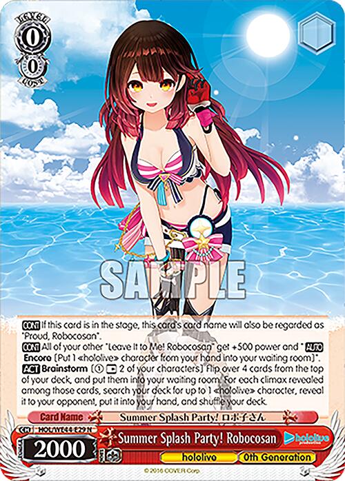 Summer Splash Party! Robocosan (HOL/WE44-E29 N) [hololive production Summer Collection Premium Booster] - Paradise Hobbies LLC