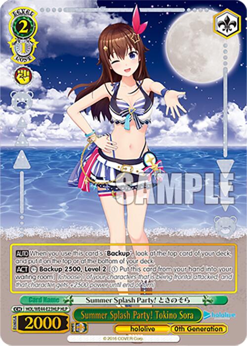 Summer Splash Party! Tokino Sora (HOL/WE44-E23HLP HLP) [hololive production Summer Collection Premium Booster] - Paradise Hobbies LLC