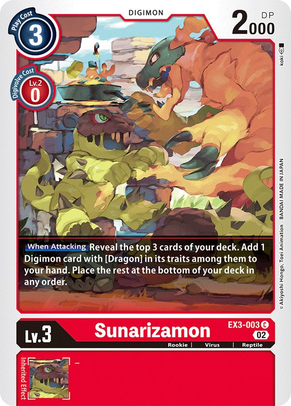 Sunarizamon [EX3-003] [Draconic Roar] - Paradise Hobbies LLC