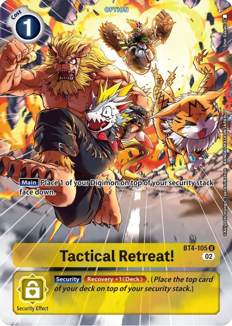 Tactical Retreat! [BT4-105] (Alternate Art) [Starter Deck: Beelzemon Advanced Deck Set] - Paradise Hobbies LLC