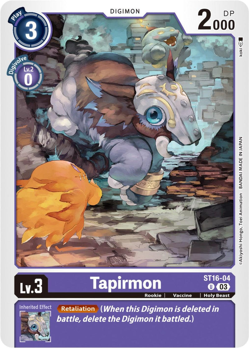 Tapirmon [ST16-04] [Starter Deck: Wolf of Friendship] - Paradise Hobbies LLC