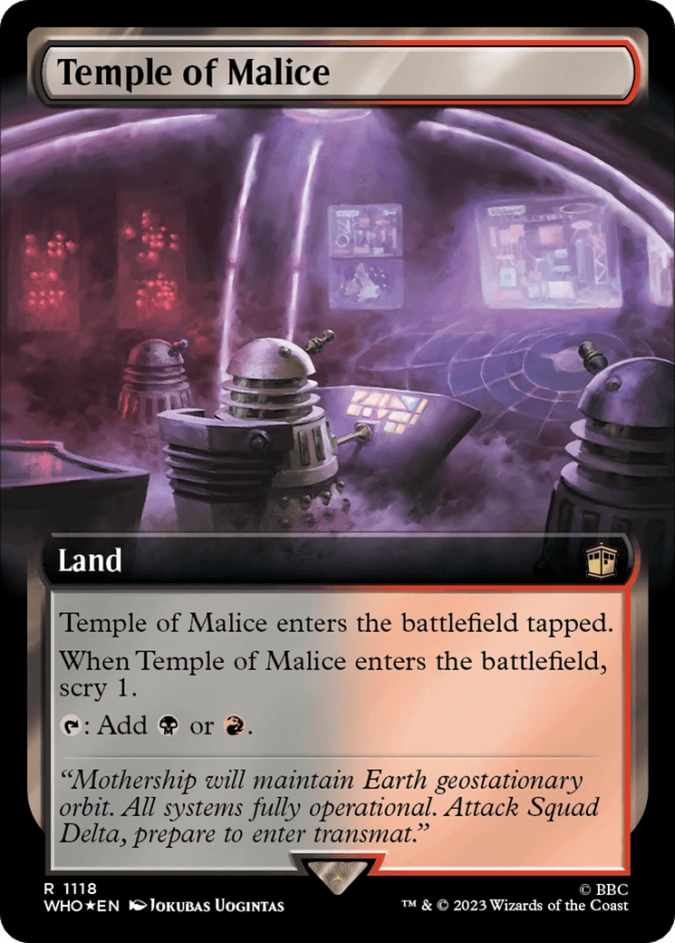 Temple of Malice (Extended Art) (Surge Foil) [Doctor Who] - Paradise Hobbies LLC