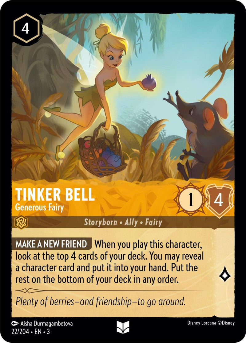 Tinker Bell - Generous Fairy (22/204) [Into the Inklands] - Paradise Hobbies LLC