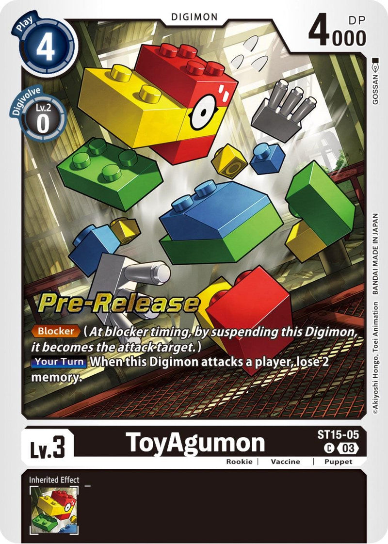 ToyAgumon [ST15-05] [Starter Deck: Dragon of Courage Pre-Release Cards] - Paradise Hobbies LLC