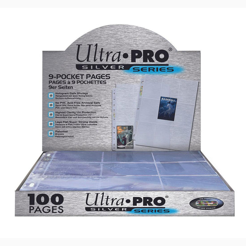 Ultra PRO: 9-Pocket Pages - Silver Series (3-Holes) - Paradise Hobbies LLC