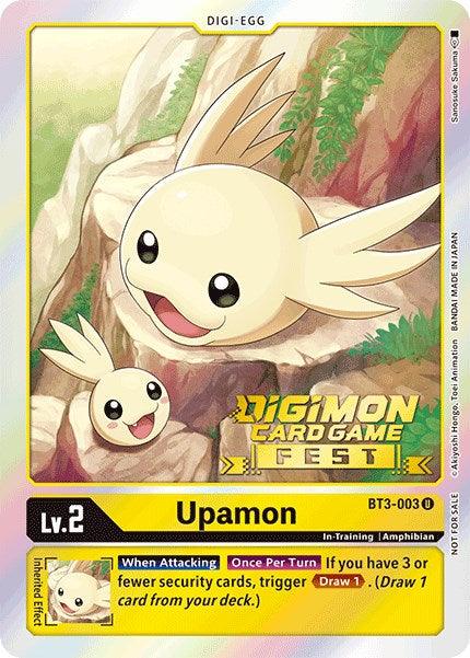 Upamon [BT3-003] (Digimon Card Game Fest 2022) [Release Special Booster Promos] - Paradise Hobbies LLC