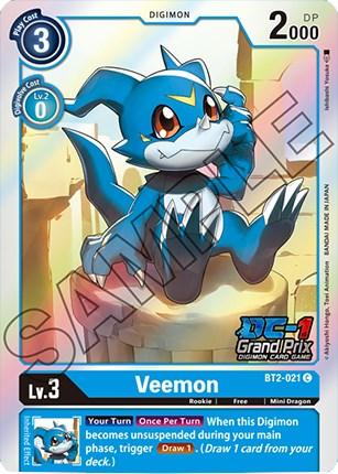 Veemon [BT2-021] (DC-1 Grand Prix) [Release Special Booster Promos] - Paradise Hobbies LLC