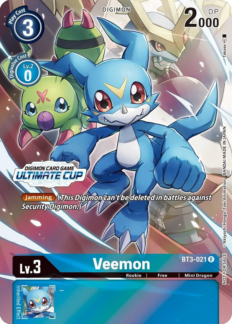 Veemon [BT3-021] (April Ultimate Cup 2022) [Release Special Booster Promos] - Paradise Hobbies LLC