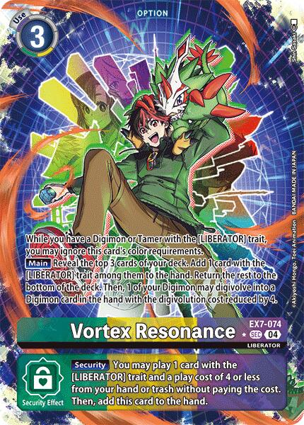 Vortex Resonance [EX7-074] (Alternate Art) [Digimon LIBERATOR] - Paradise Hobbies LLC