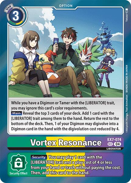 Vortex Resonance [EX7-074] [Digimon LIBERATOR] - Paradise Hobbies LLC