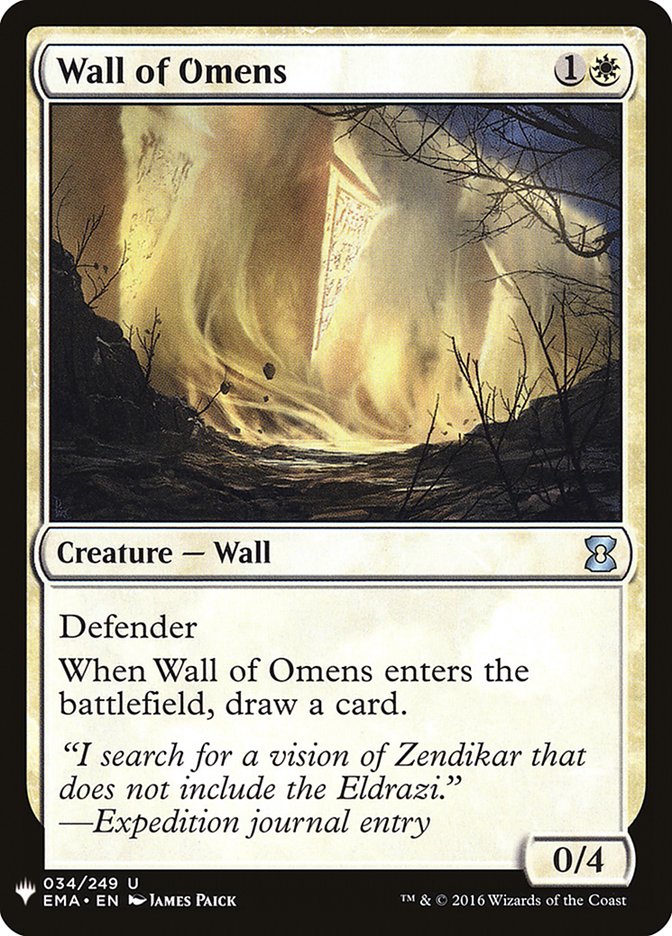 Wall of Omens [Mystery Booster] - Paradise Hobbies LLC