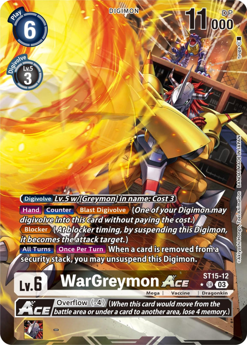 WarGreymon Ace [ST15-12] (Alternate Art) [Starter Deck: Dragon of Courage] - Paradise Hobbies LLC