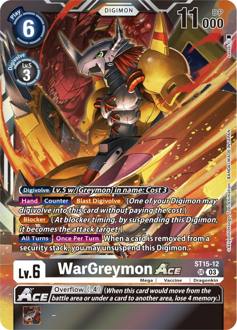 WarGreymon Ace [ST15-12] [Starter Deck: Dragon of Courage] - Paradise Hobbies LLC