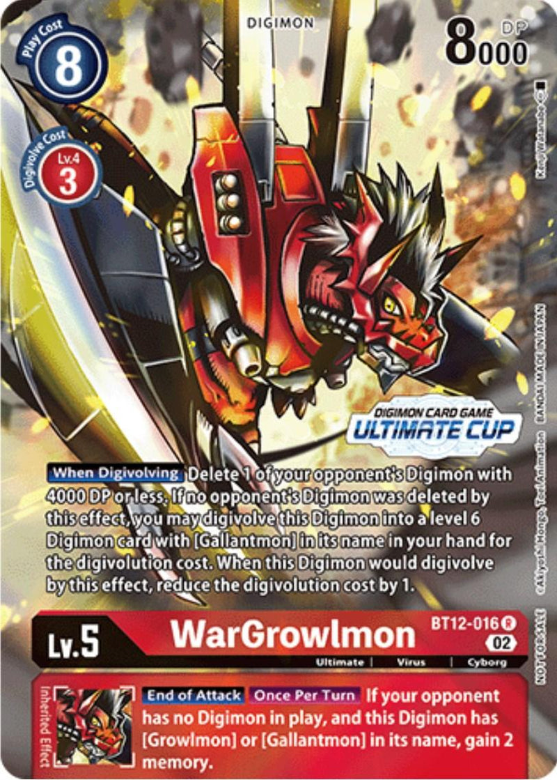 WarGrowlmon [BT12-016] (Ultimate Cup) [Across Time Promos] - Paradise Hobbies LLC