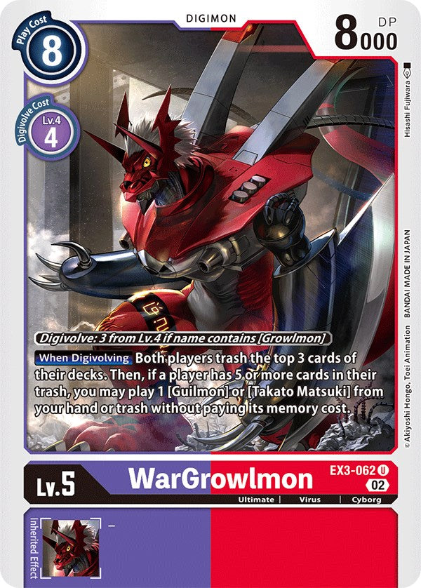 WarGrowlmon [EX3-062] [Draconic Roar] - Paradise Hobbies LLC