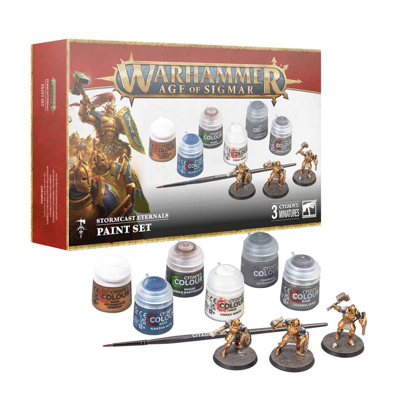 Warhammer Age of Sigmar: Stormcast Eternals Paint and Tool Set - Paradise Hobbies LLC