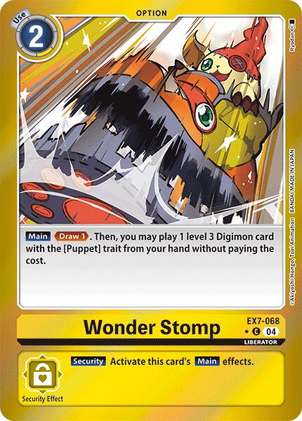 Wonder Stomp [EX7-068] (Foil) [Digimon LIBERATOR] - Paradise Hobbies LLC