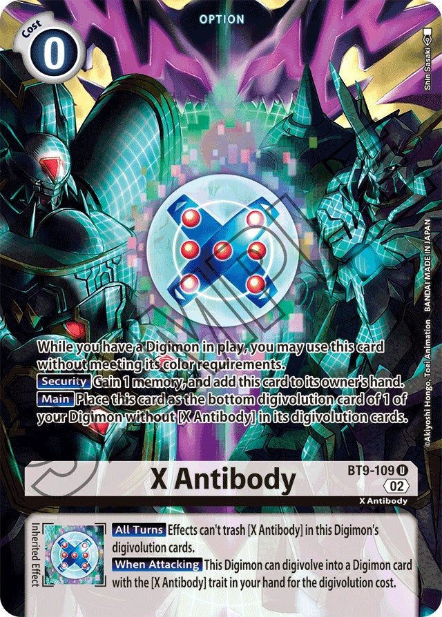 X Antibody [BT9-109] (Alternate Art) [Starter Deck: Beelzemon Advanced Deck Set] - Paradise Hobbies LLC