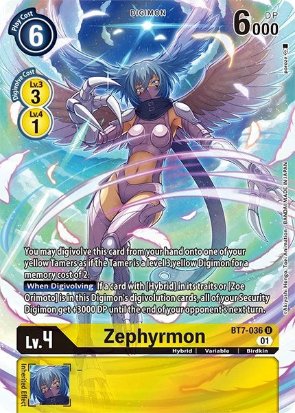 Zephyrmon [BT7-036] (Alternate Art) [Dimensional Phase] - Paradise Hobbies LLC