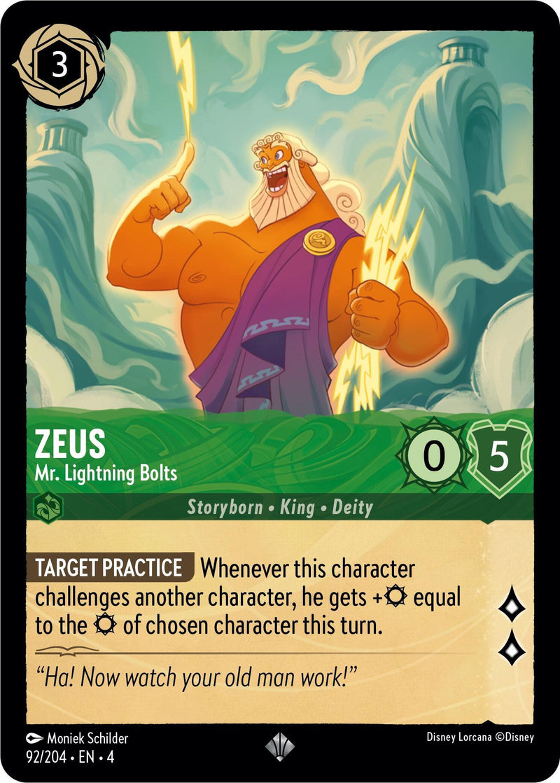 Zeus - Mr. Lightning Bolts (92/204) [Ursula's Return] - Paradise Hobbies LLC