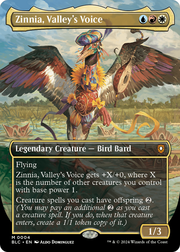 Zinnia, Valley's Voice (Borderless) [Bloomburrow Commander] - Paradise Hobbies LLC